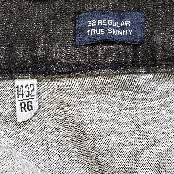 GAP Denim Women's Sculpt True Skinny Washed Black Side Zip Jeans Size 14 - Picture 4 of 9